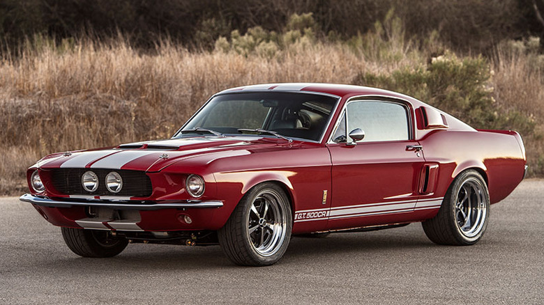 Red 67 Mustang Fastback restomod