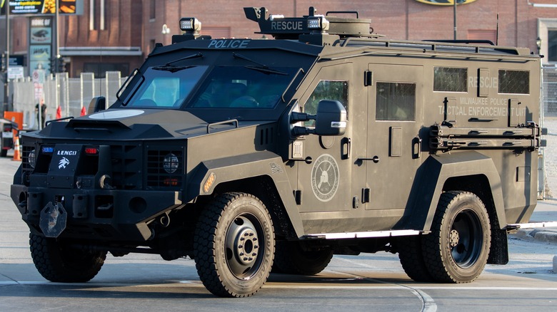A SWAT vehicle