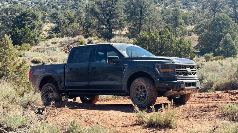 2024 Ford F-150 Tremor on an off-road trail