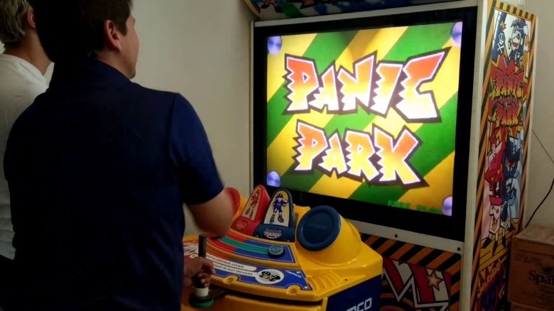 Two people playing Panic Park