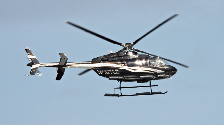 bell 407 helicopter flight sky