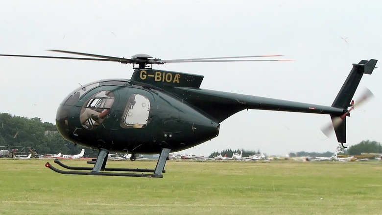 mdd-hughes 500d helicopter landing takeoff field