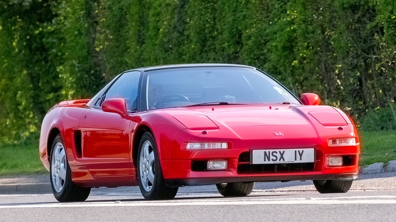 1991 Honda NSX driving on road