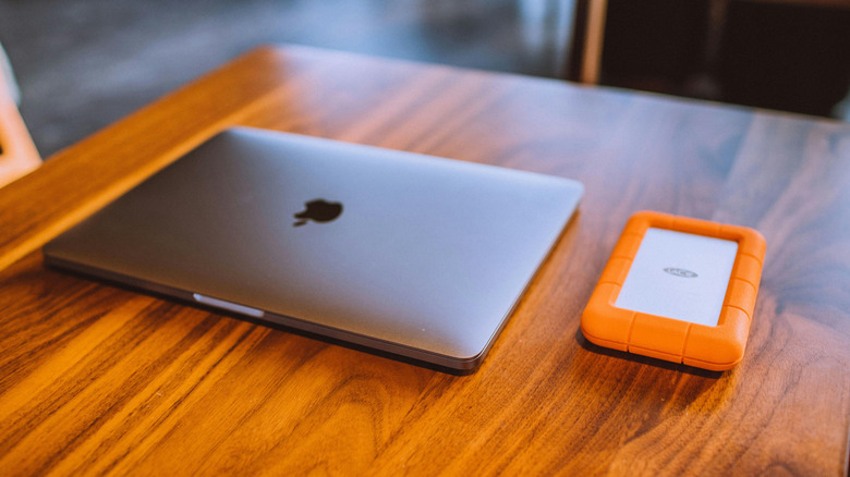 LaCie Rugged Mini SSD and MacBook