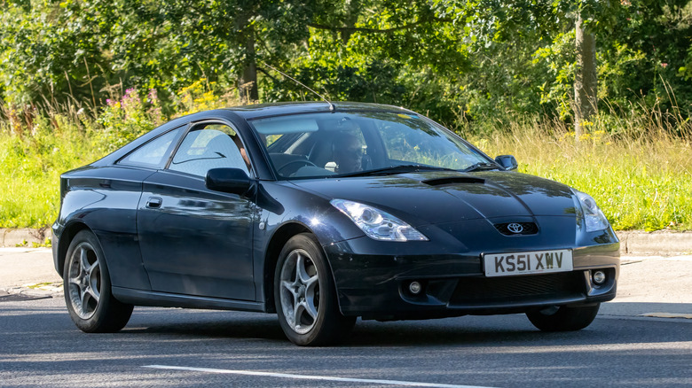 Toyota Celica on road