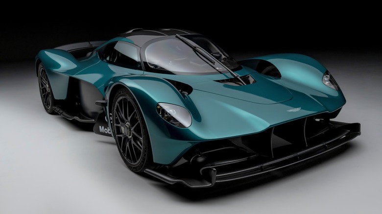 Aston Martin Valkyrie front 3/4 view studio shot