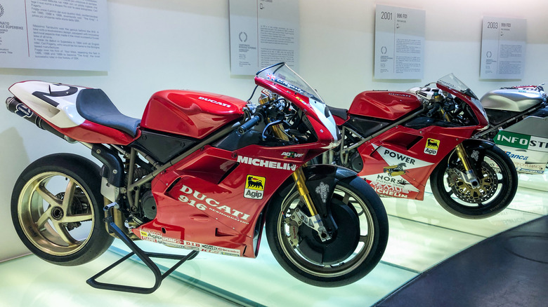 Two Ducati 916 bikes