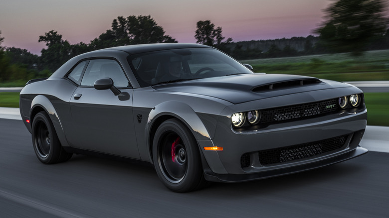 Grey 2018 Dodge Challenger SRT Demon on road