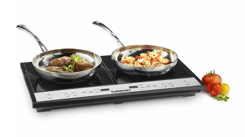 cuisinart double induction cooktop pots