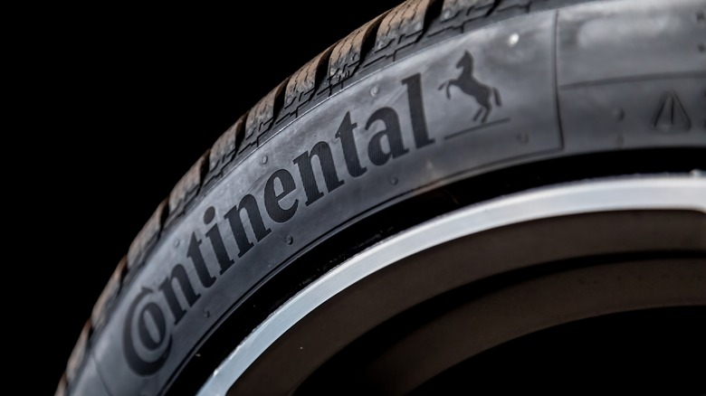 Continental tires on car in snow