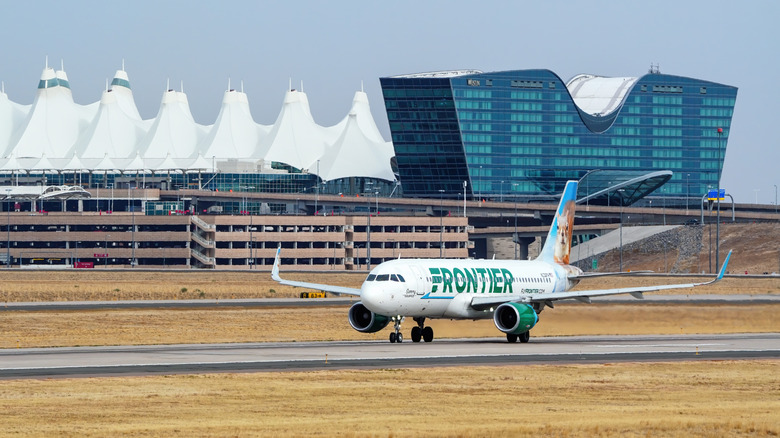 Frontier aircraft at Denver International Airport