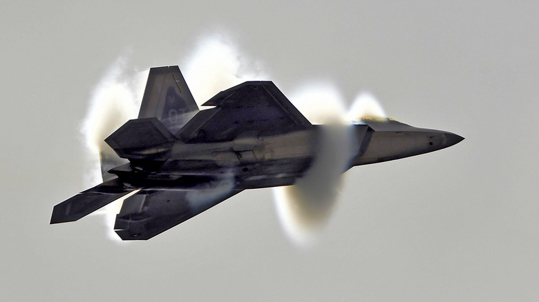 F-35 Lightning II creating a sonic boom