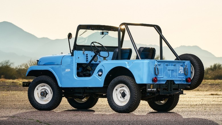 A blue CJ-5