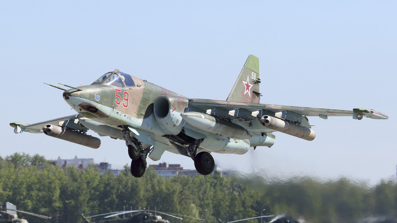 Russian Su-25 taking off