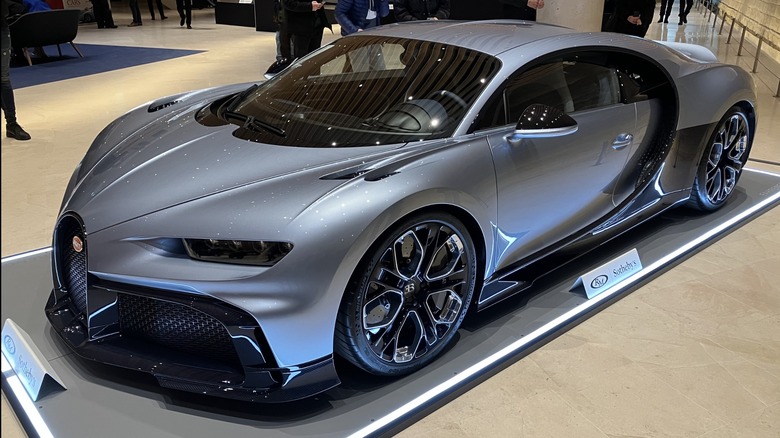 Silver Bugatti Chiron Profilee