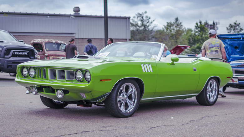 1971 Plymouth 'Cuda Convertible on display