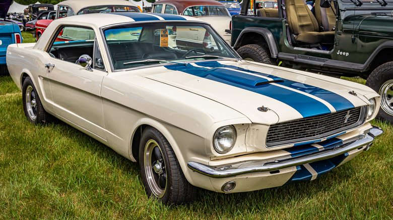 Classic muscle car 1965 Shelby GT350 at a show