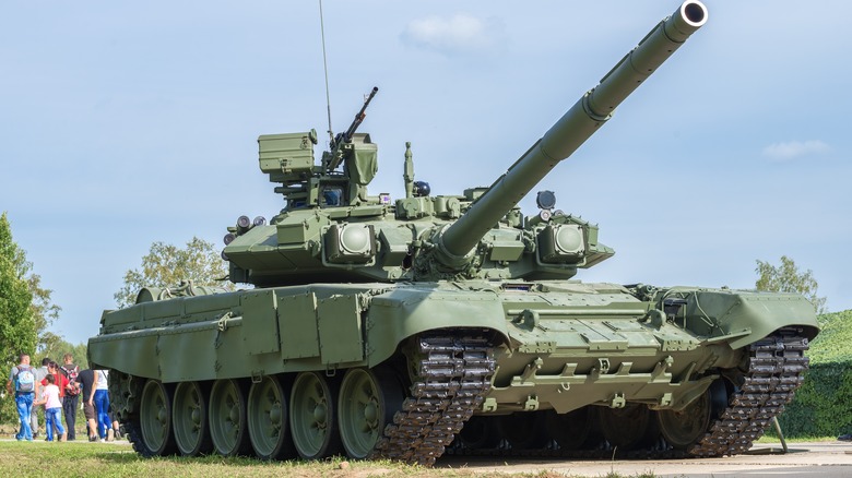 T-90 tank at a demonstration