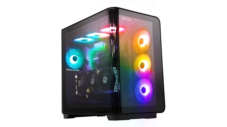 MSI Vision Elite RS desktop with RGB lights