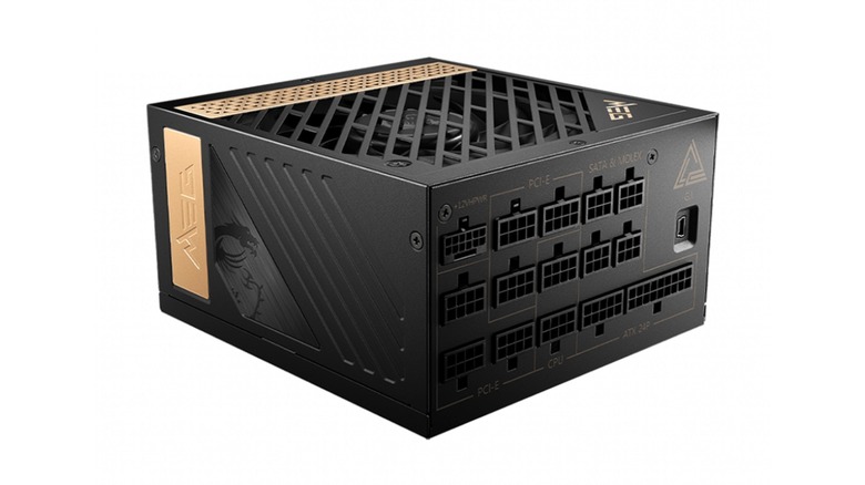 MSI MEG Ai1300P power supply on display