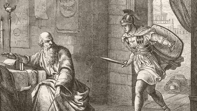 Archimedes interrupted by Roman soldier