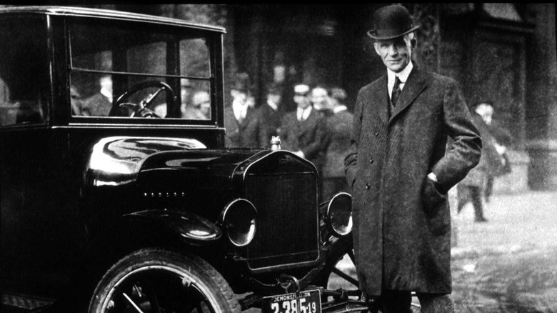 Henry Ford with his product