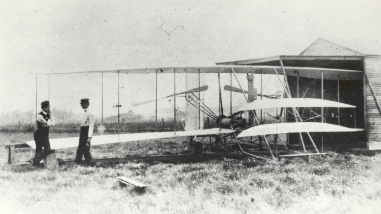 Wright Brothers with their invention