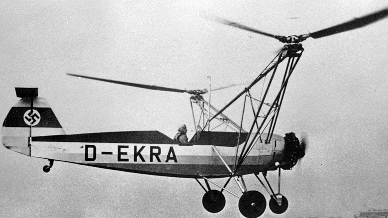 FW-61 Helicopter in flight