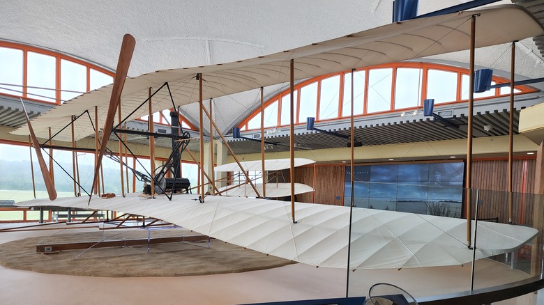 Wright Flyer replica in museum