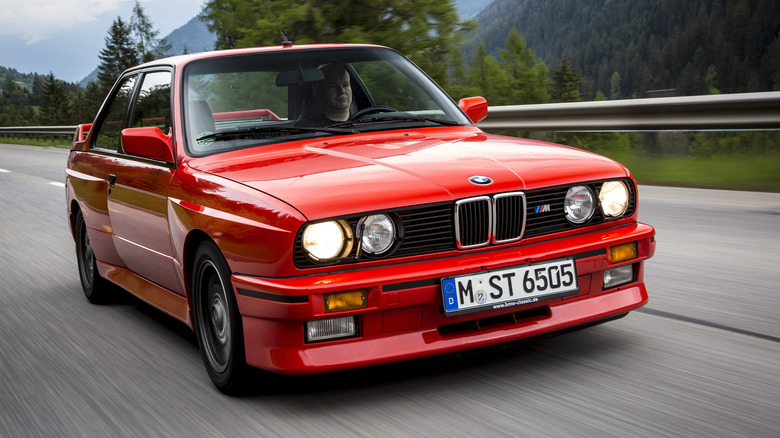 BMW M3 E30 on the road