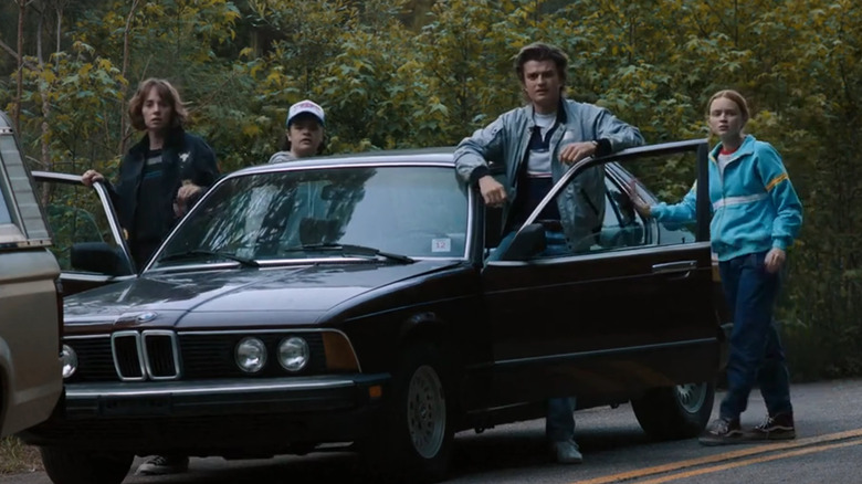 Steve Harrington's BMW 733i screenshot from the Stranger Things show