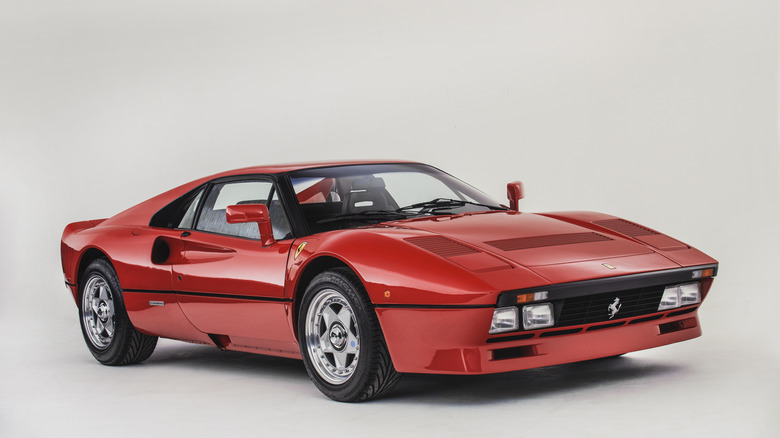 Red Ferrari 288 GTO front 3/4 view