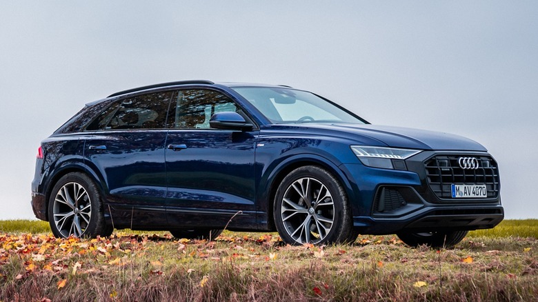 Audi Q8 on country road