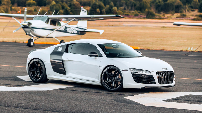 First generation Audi R8 on airfield