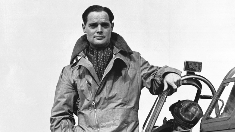 Douglas Bader in his flight suit