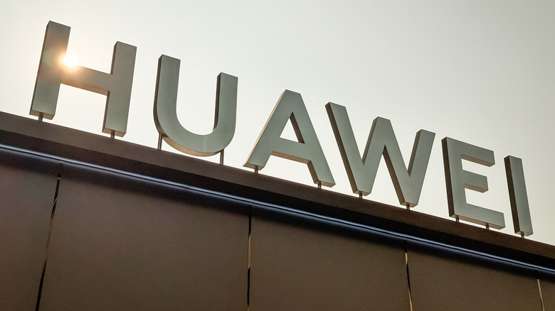 signage of a Huawei store