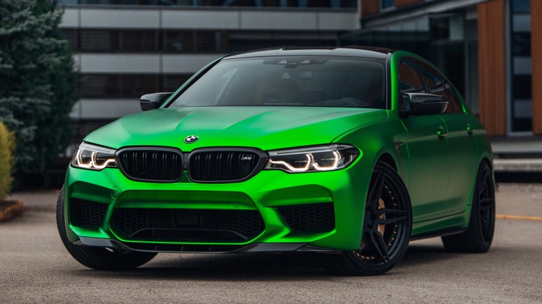 green BMW M5