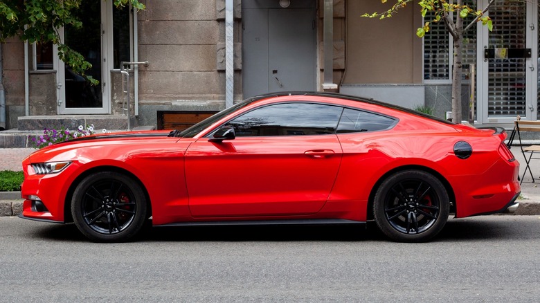 red Ford Mustang GT