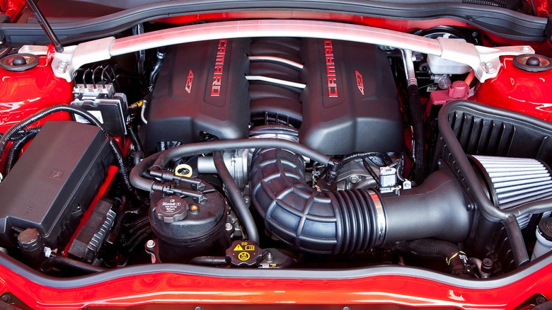 Chevrolet Camaro Z/28 LS7 Engine Red