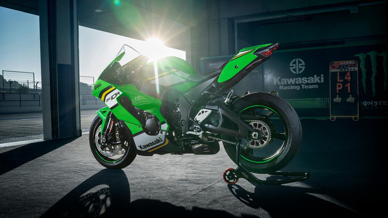 Green 2025 Kawasaki Ninja ZX-10R press photo