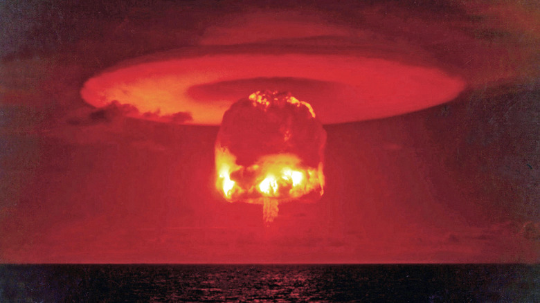 Fireball and mushroom cloud of Castle Romeo