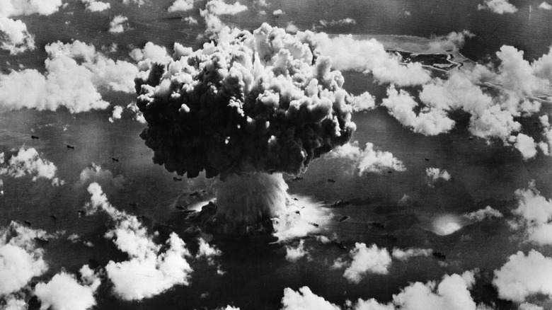 Nuclear bomb detonation at Bikini Atoll