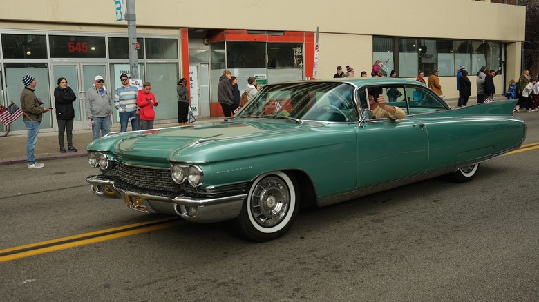 An early 1960s model Cadillac Eldorado on a street