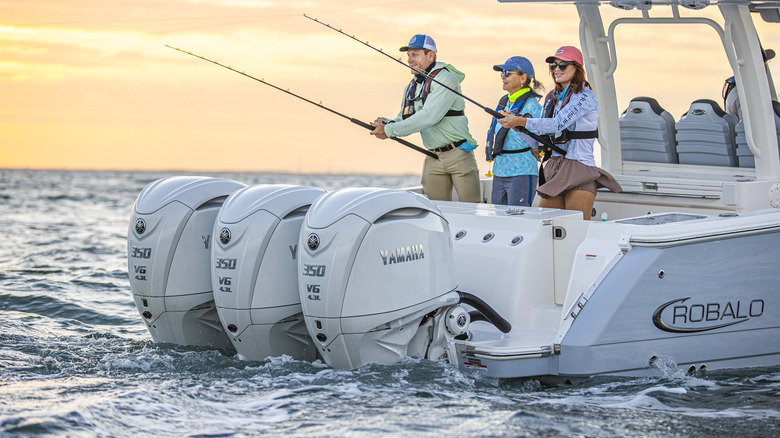 Yamaha F350 on boat