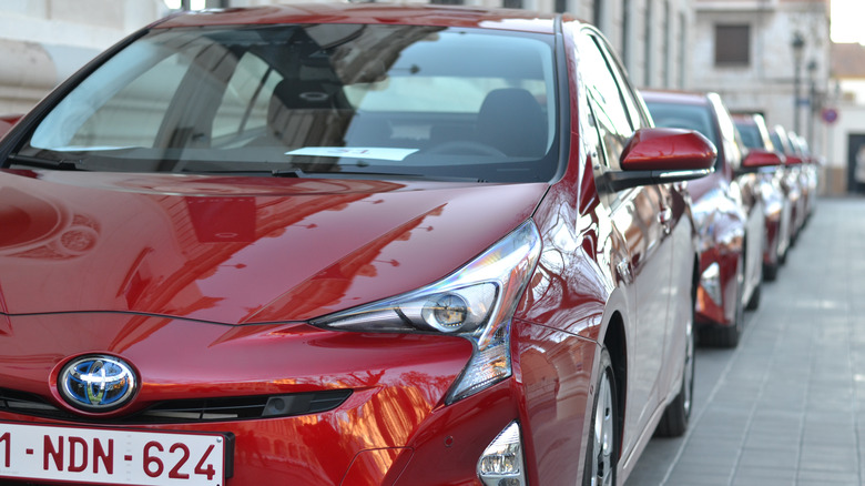 Toyota Prius parked on street