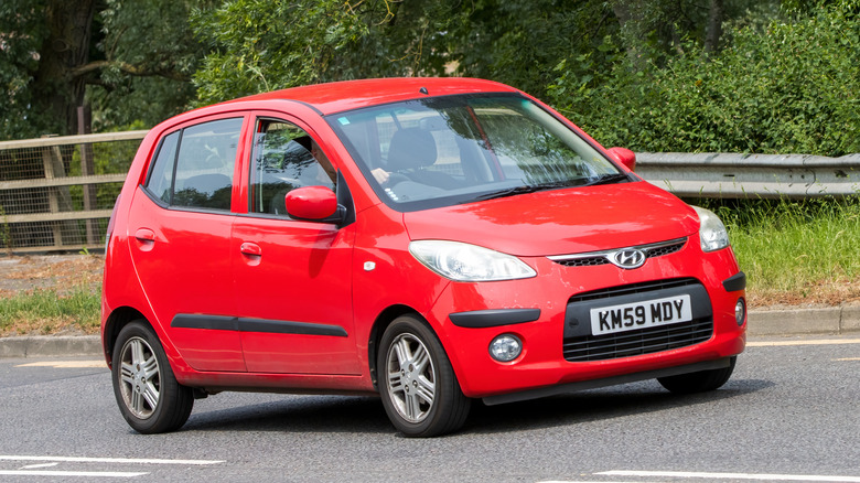 A red Hyundai from 2011