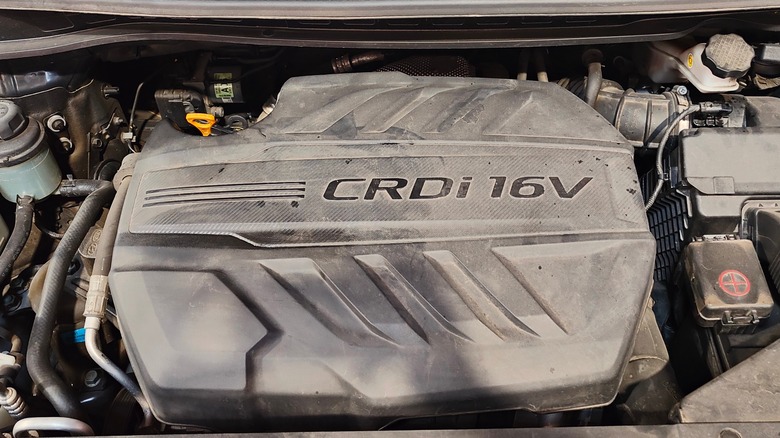 CRDi 2.2L engine on display