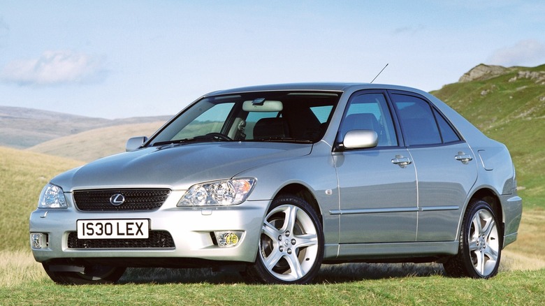 Lexus IS 300 with rolling hills