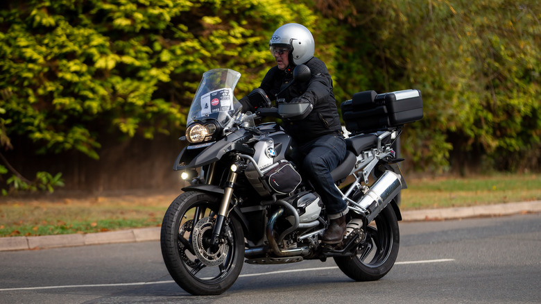 Man riding a BMW R 1200 GS