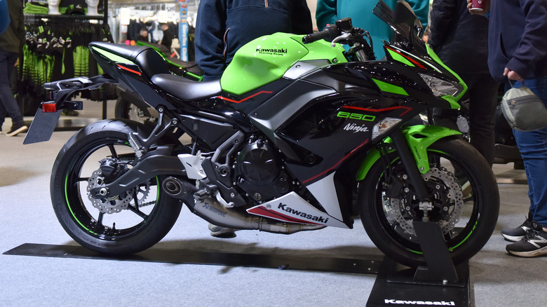 Kawasaki Ninja 650 on display